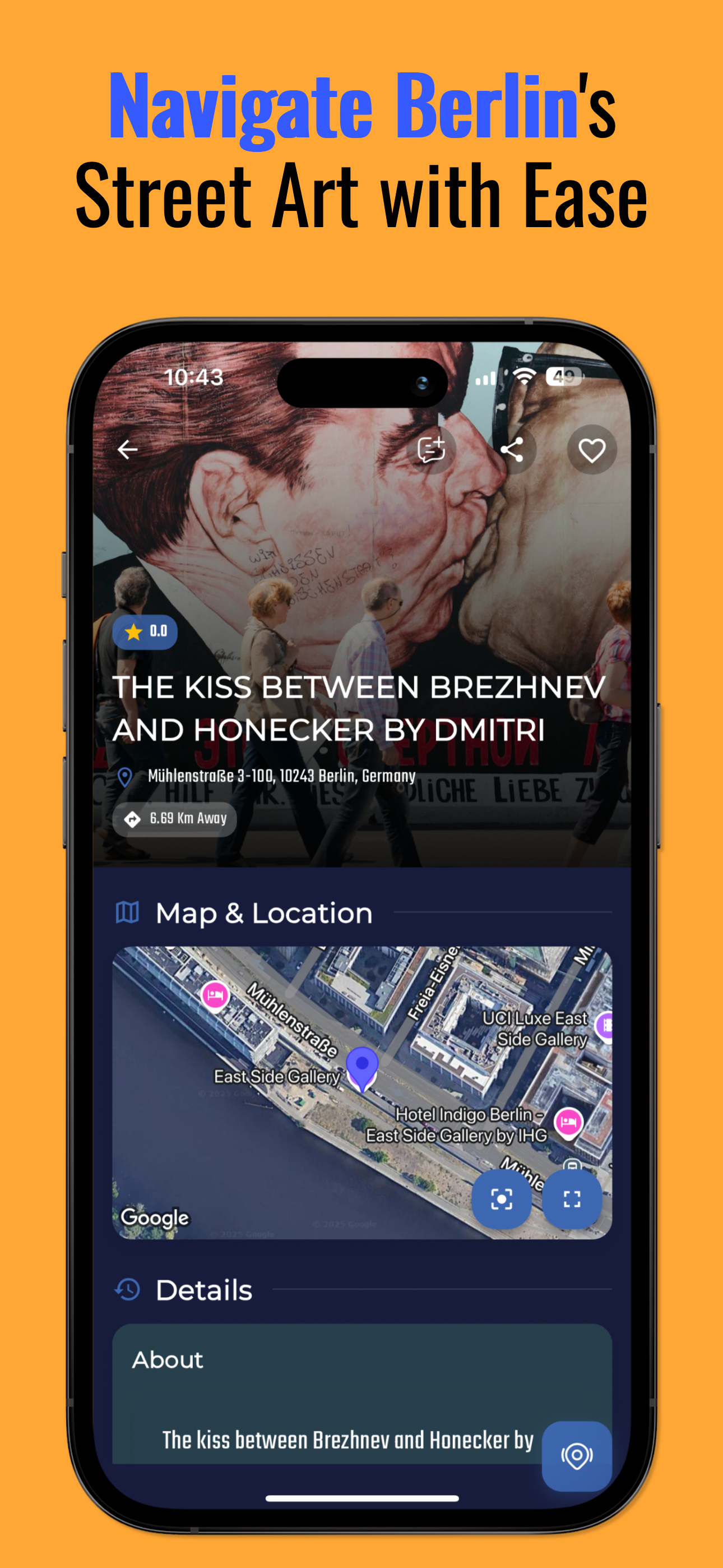 Berlin Artwalk app interface 3